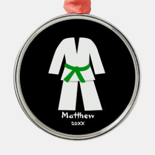 Ornamento De Metal Cinto verde do karaté de Taekwondo personalizado