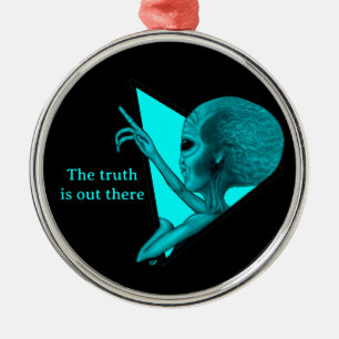 Ornamento De Metal Cinza, a verdade está lá fora