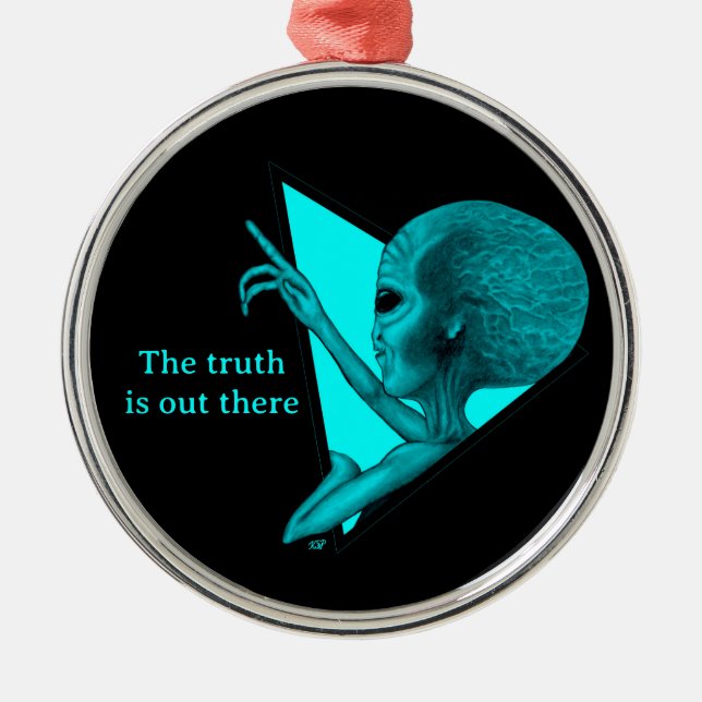 Ornamento De Metal Cinza, a verdade está lá fora (Frente)