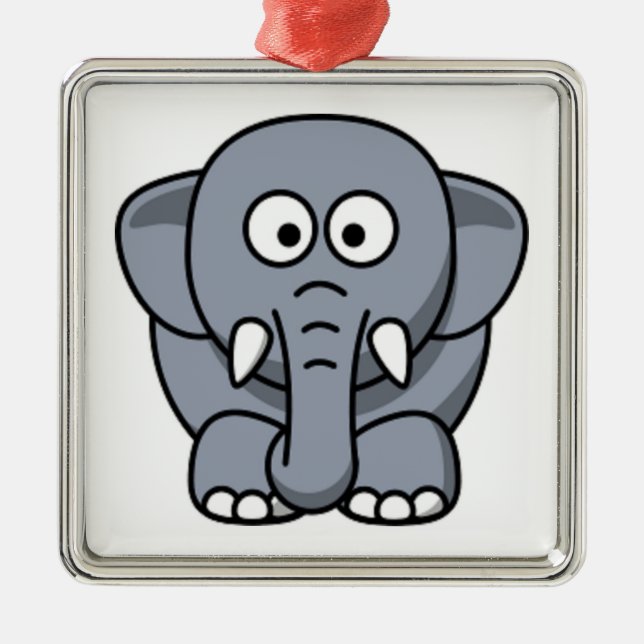 ORNAMENTO DE METAL CINZA ELEPHANT (Frente)