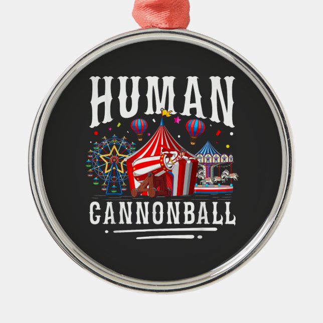 Ornamento De Metal Circo de Canhão Humano Carnaval (Frente)