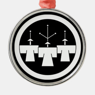 Ornamento De Metal Círculo com Kiri de Mamezo