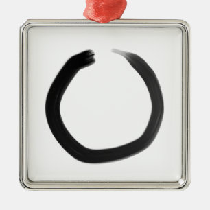 Ornamento De Metal Círculo de Enso do budista de zen