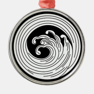 Ornamento De Metal círculo de onda em turbilhão