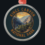 Ornamento De Metal Círculo Retrovissivo do Parque Nacional do Kings C<br><div class="desc">Kings Canyon vetor trabalho de arte design. O parque é conhecido por suas enormes sequoias,  notadamente a gigantesca Árvore Geral de Bolsas em Grant Grove.</div>