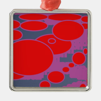 Ornamento De Metal círculo vermelho e abstrato azul escuro