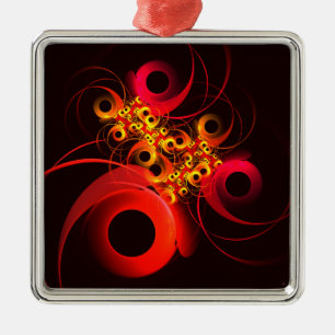 Ornamento De Metal Círculos Coloridos Padrão Moderno de Arte Abstrato