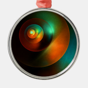 Ornamento De Metal Círculos Coloridos Padrão Moderno de Arte Abstrato