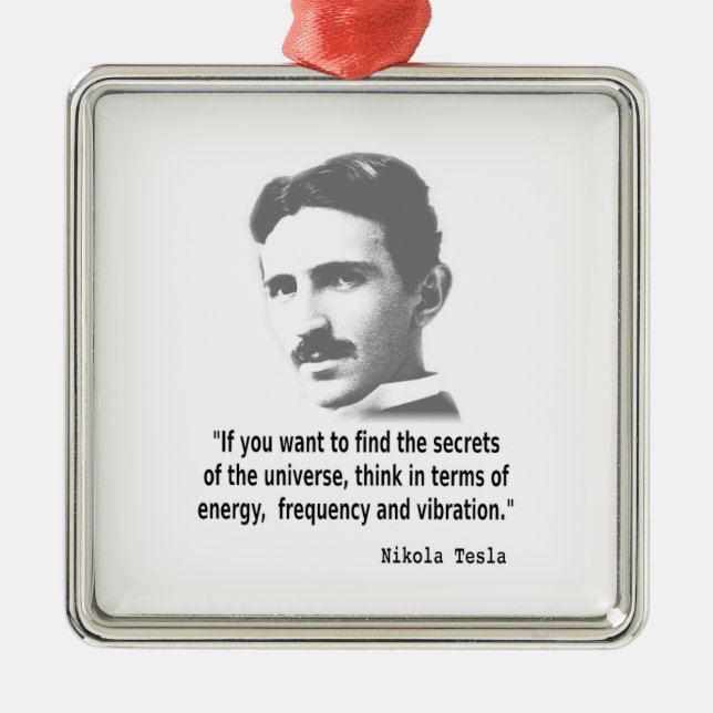 Ornamento De Metal Citação De Nikola Tesla (Frente)