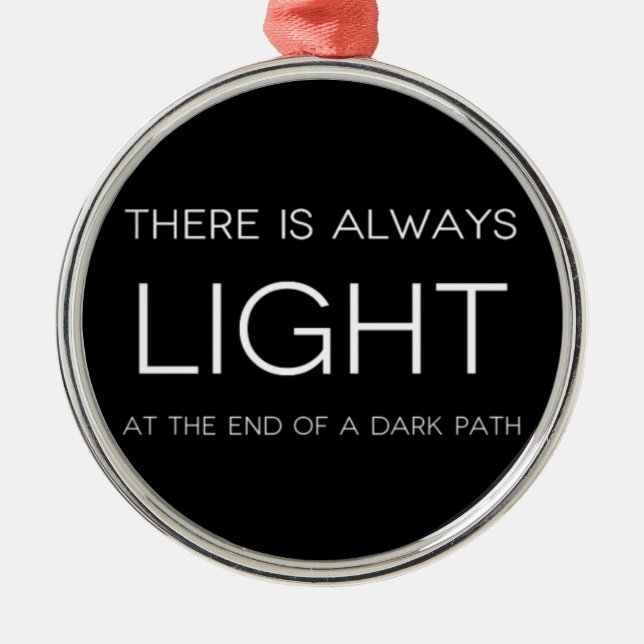 Ornamento De Metal Citação espiritual (Frente)