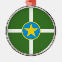 City Flag of Jackson (Mississippi) Cerâmica Orname