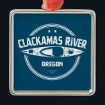 Ornamento De Metal Clackamas River Oregon Kayaking<br><div class="desc">O rio Clackamas situa-se a oeste da Cordilheira de Cascata e a sul da Cordilheira do Rio Columbia, em norte Oregon, e vai de Big Primavera (área de nascente) a Big Cliff, ao sul da cidade de Estacada. A região mais pitoresca está inteiramente dentro da Floresta Nacional do Mt. Hood...</div>