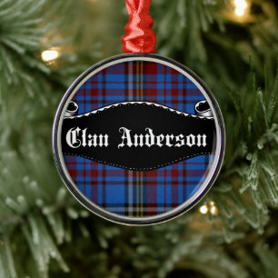 Ornamento De Metal Clan Anderson Banner