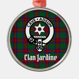 Ornamento De Metal Clan Jardine Crest Crachá E Tartan