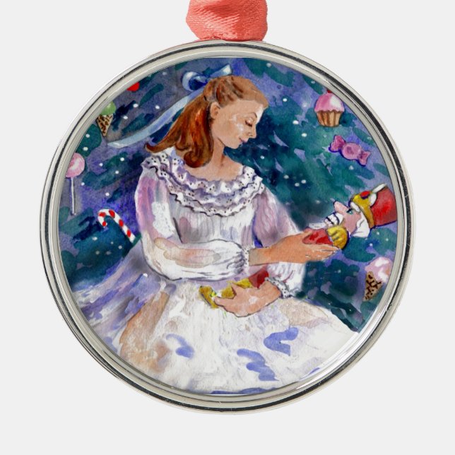 Ornamento De Metal Clara e o Nutcracker (Frente)