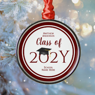 Ornamento De Metal Classe de Formando de Boné de formatura Elegante 