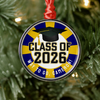 Ornamento De Metal Classe Letterman de Graduação 2026