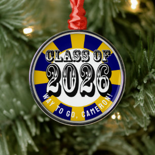 Ornamento De Metal Classe Ocidental de Graduação 2026
