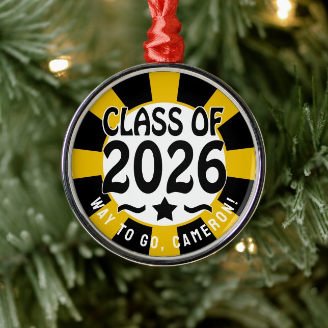 Ornamento De Metal Classe Star de Graduação 2026 (Árvore)