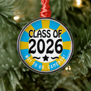 Ornamento De Metal Classe Star de Graduação 2026