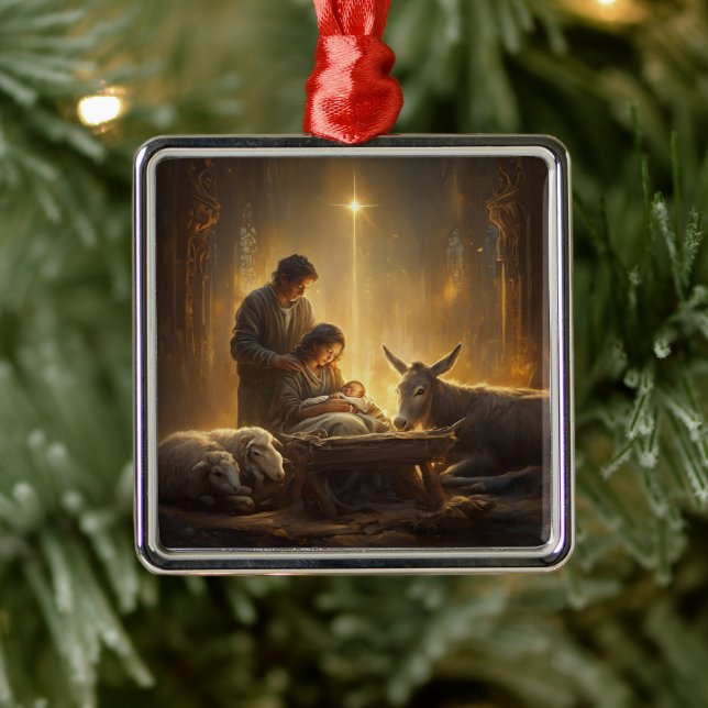 Ornamento De Metal Classic Nativity Scene Christmas (Árvore)