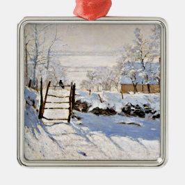 Ornamento De Metal Claude Monet, A Magpie, famosa pintura,