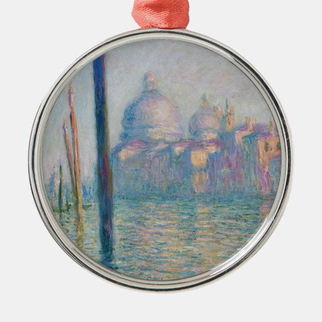 Ornamento De Metal Claude Monet Grande Canal Veneza Itália Viagem (Frente)