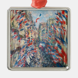Ornamento De Metal Claude Monet - La Rue Montorgueil - Paris