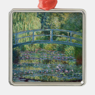 Ornamento De Metal Claude Monet - Lago de Nenúfares, Harmonia Verde
