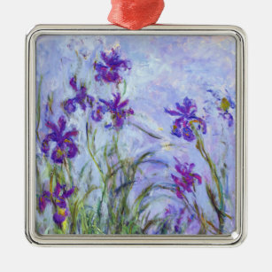 Ornamento De Metal Claude Monet - Lilac Irises / Iris Mauves