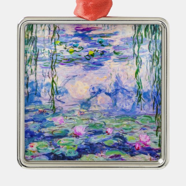 Ornamento De Metal Claude Monet - Lírios/Ninfas 1919 (Frente)