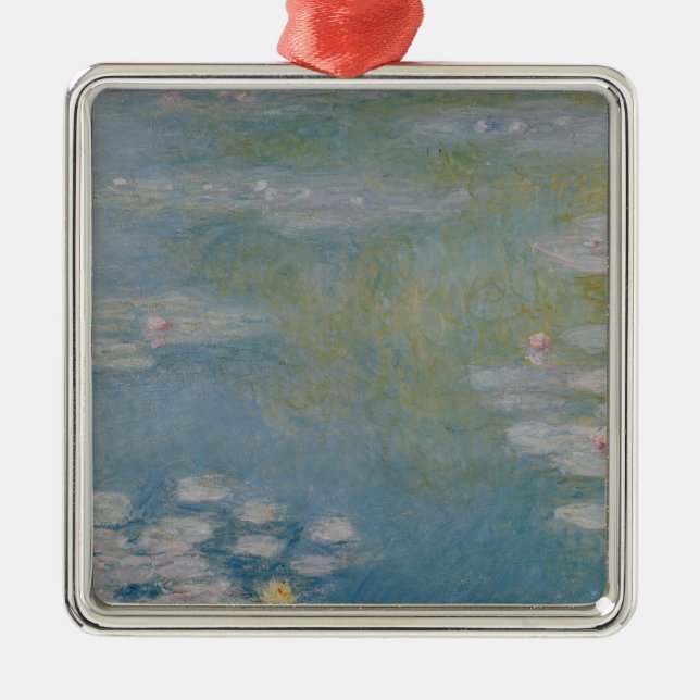 Ornamento De Metal Claude Monet | Nympheas em Giverny, 1908 (Frente)