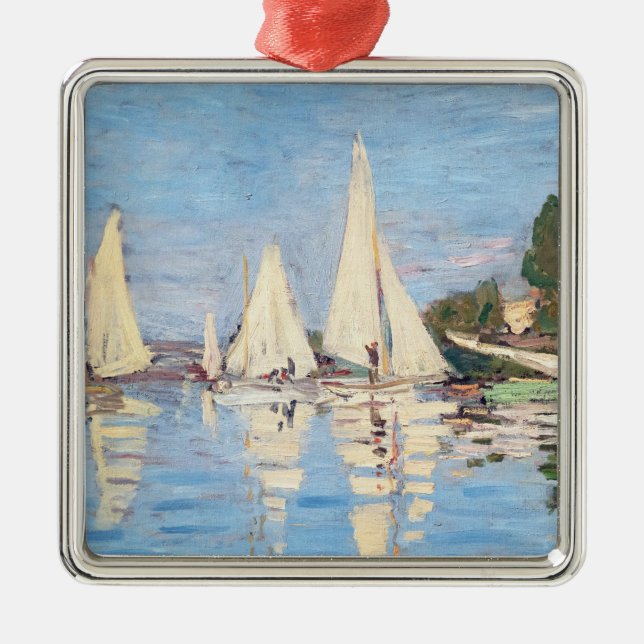 Ornamento De Metal Claude Monet - Regattas at Argenteuil (Frente)