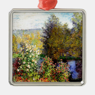 Ornamento De Metal Claude Monet Um Canto do Jardim em Montgeron