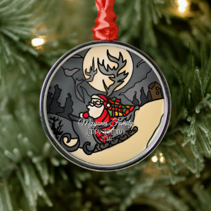 Ornamento De Metal Claus de Feriado Russo Admitido
