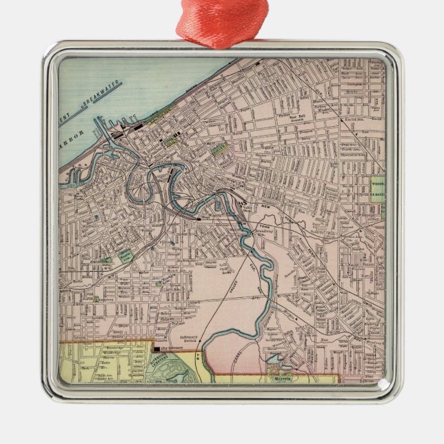 Ornamento De Metal Cleveland, Ohio (Frente)