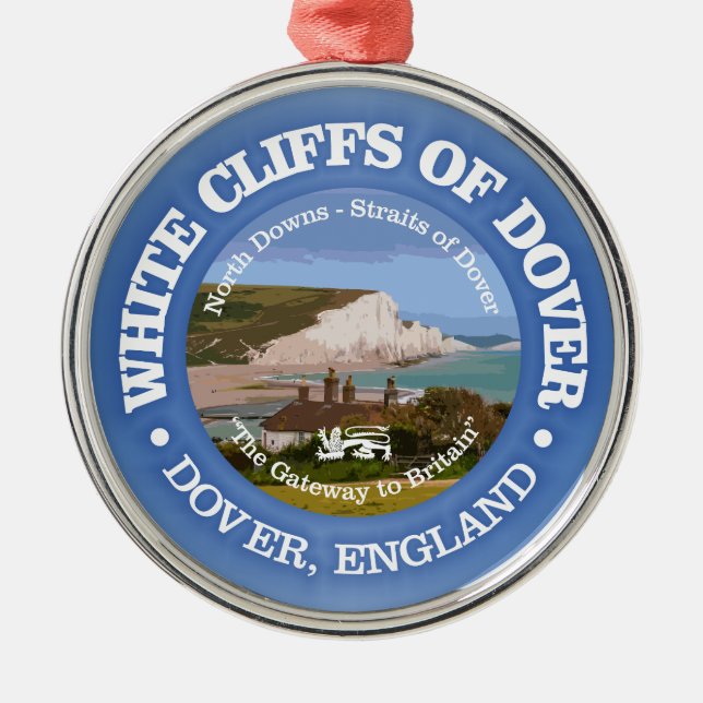 Ornamento De Metal Clipes brancos de Dover (rd) (Frente)