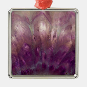 Ornamento De Metal Close de uma ametista roxa