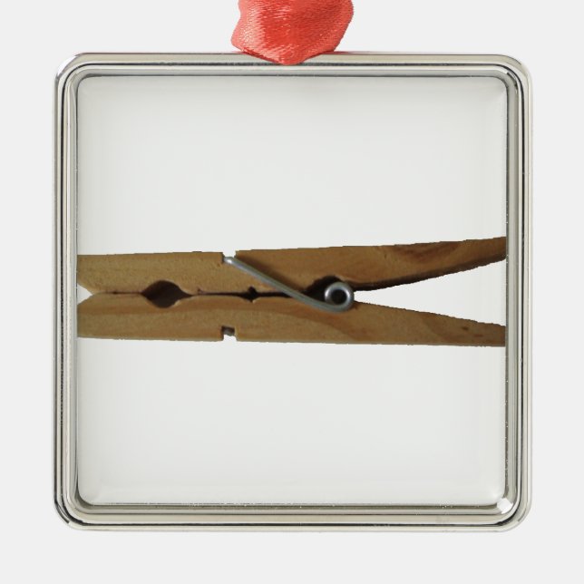 Ornamento De Metal Clothespin (Frente)