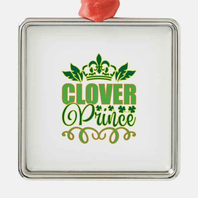 Ornamento De Metal Clover Prince (Frente)