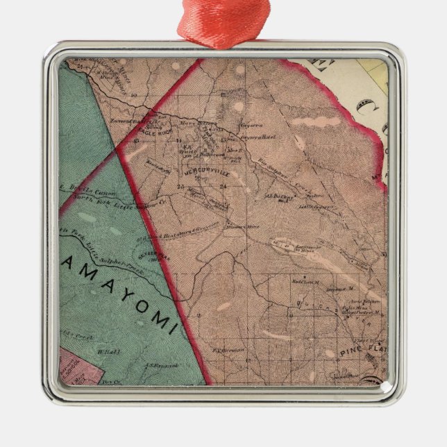 Ornamento De Metal Cloverdale, Washington, Mendocino (Frente)