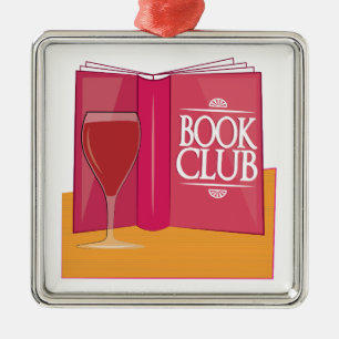 Ornamento De Metal Clube de leitura