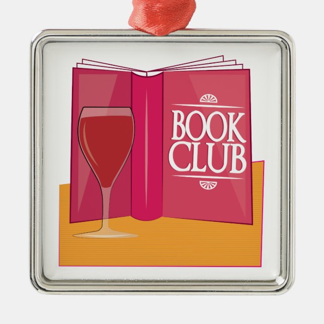 Ornamento De Metal Clube de leitura (Frente)