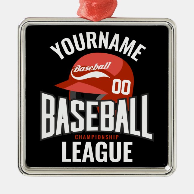 Ornamento De Metal Clube Personalizado de Champ NAME Team Player (Frente)