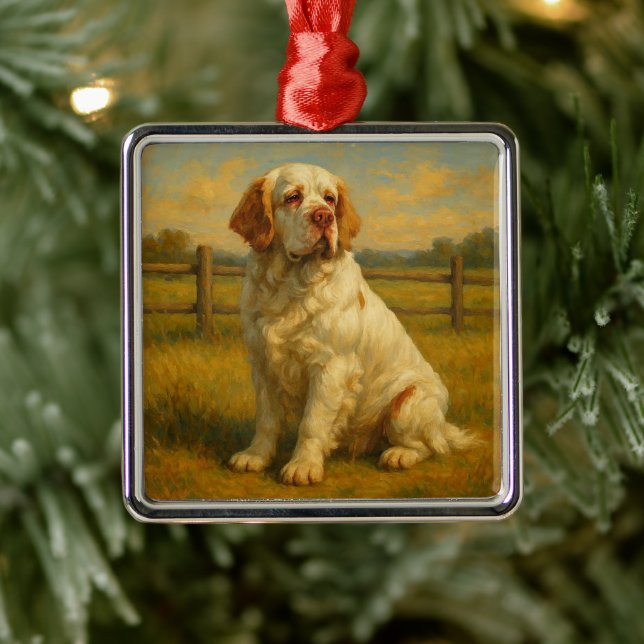 Ornamento De Metal Clumber Spaniel (Árvore)