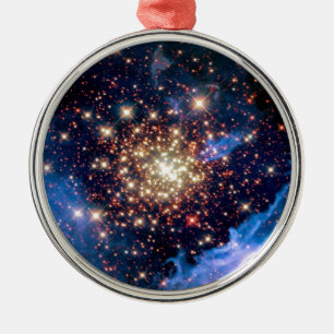 Ornamento De Metal Cluster com Estrela NGC 3603 - Foto do Espaço Hubb