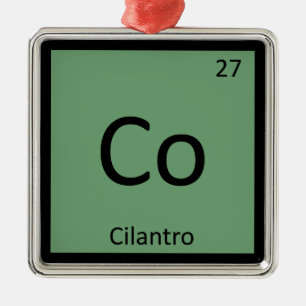 Ornamento De Metal Co - Símbolo da Tabela Periódica de Química de Coe
