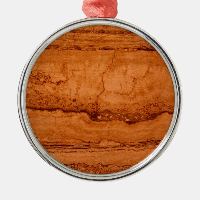 Ornamento De Metal Cobre Canyon Granite, dourado âmbar Montanhas Sedo (Frente)