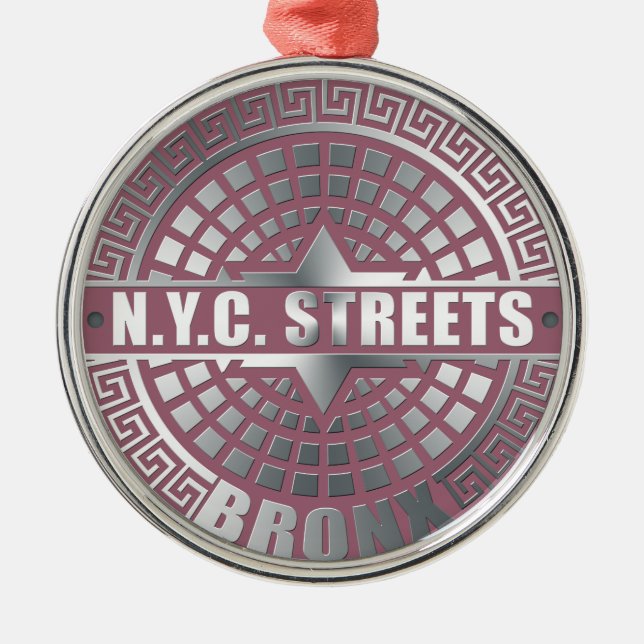 Ornamento De Metal Cobrir Manhole Bronx (Frente)