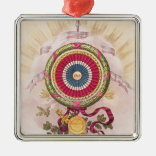 Ornamento De Metal Cockade, emblema de 1848